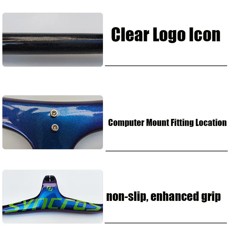 Carbon Integrated Cockpit Handlebar for Mountain Bike 28.6mm Diameter 680-800mm