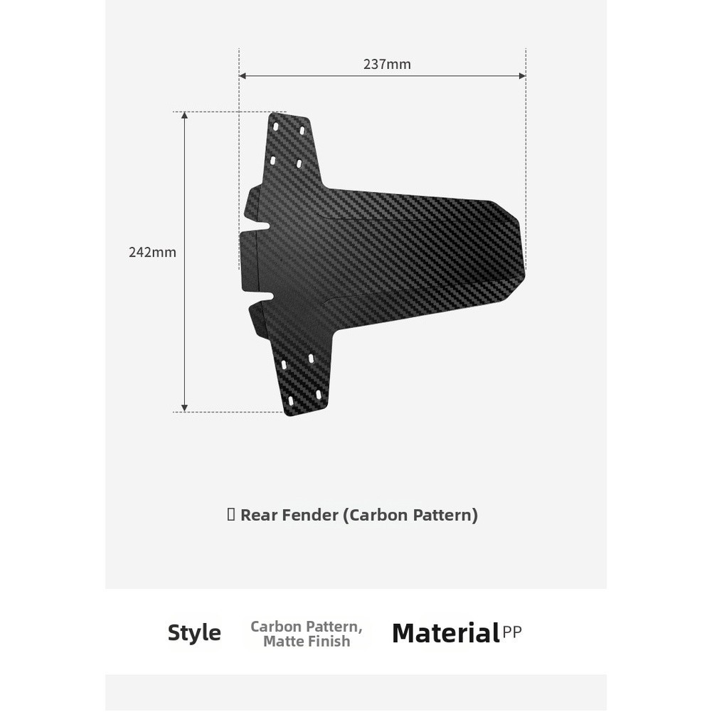 Foldable Mudguard for Mountain Bike Front and Rear with Secure Strap Attachment