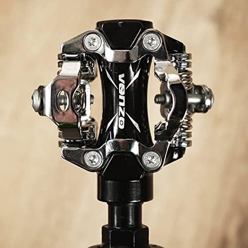 VENZO Compatible with Shimano SPD Mountain Bike CNC Cr-Mo Die-Cast Aluminum S…
