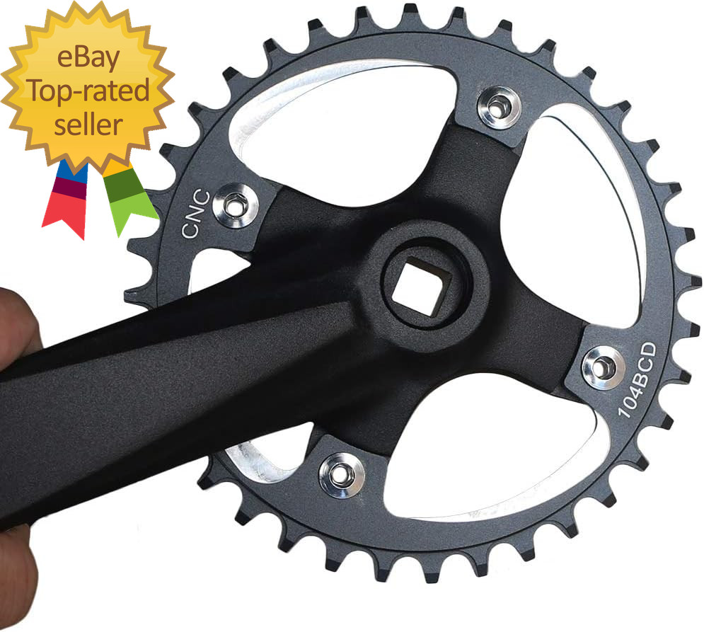 MTB Crank Arm Set 104 BCD Square Taper Mountain Bike Crankset 152Mm 165Mm 170Mm