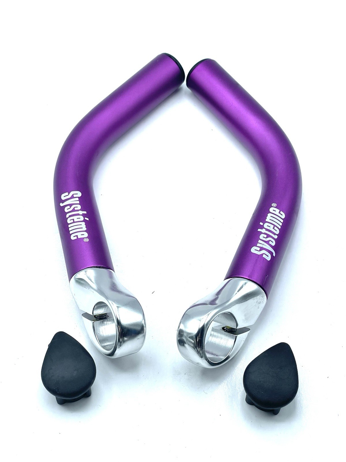 Systeme Purple Anodized Vintage 1990’s Mountain Bike Bar Ends NOS