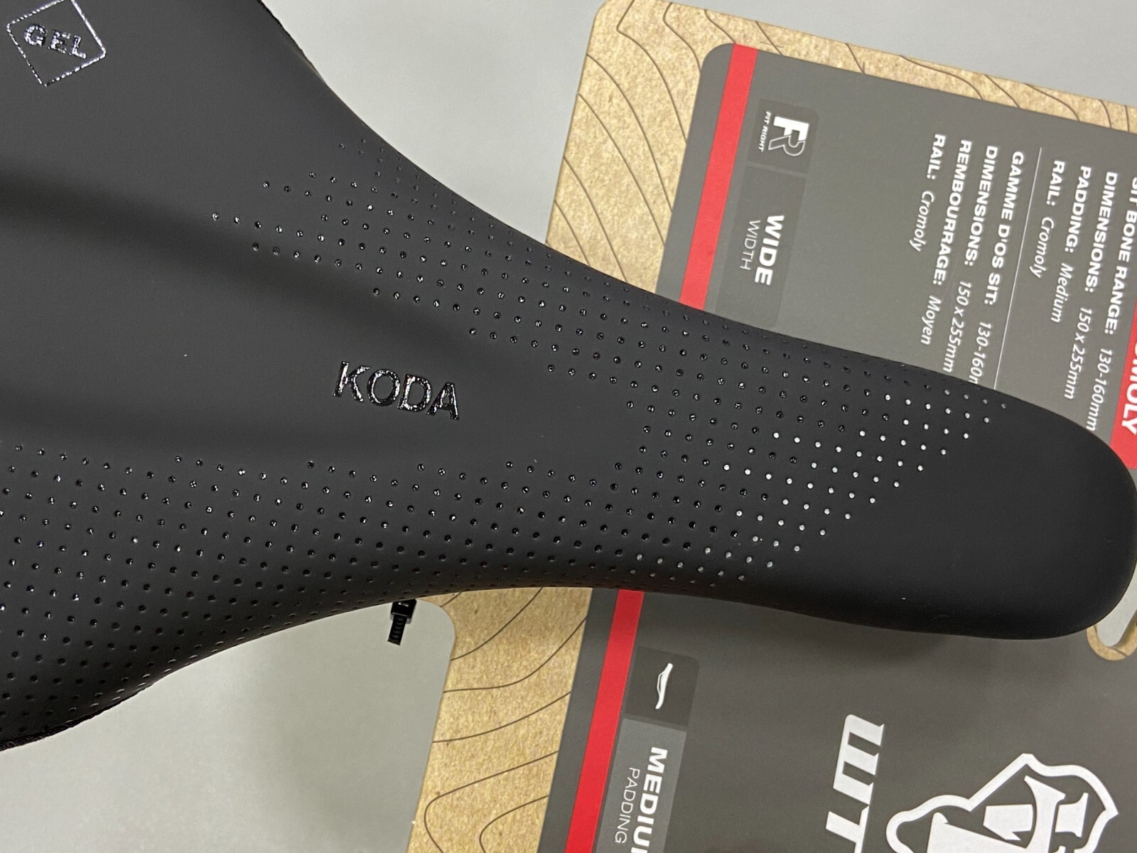 WTB Koda Wide Cromoly Rail Medium Padding 150x255mm Saddle (Black)