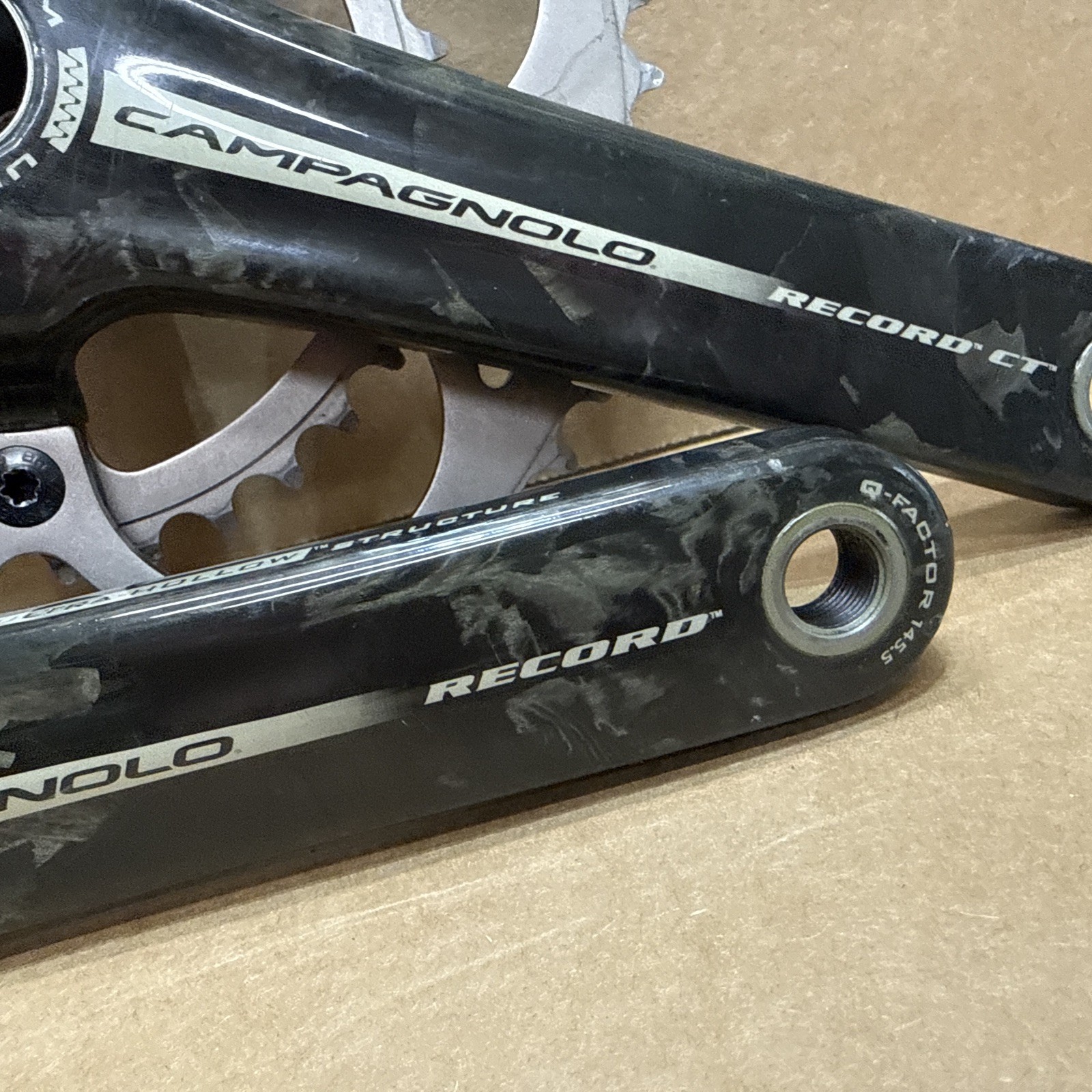 Campagnolo Record CT Carbon Fiber 175 UT Compact Crankset Campy 50/34 wbd54