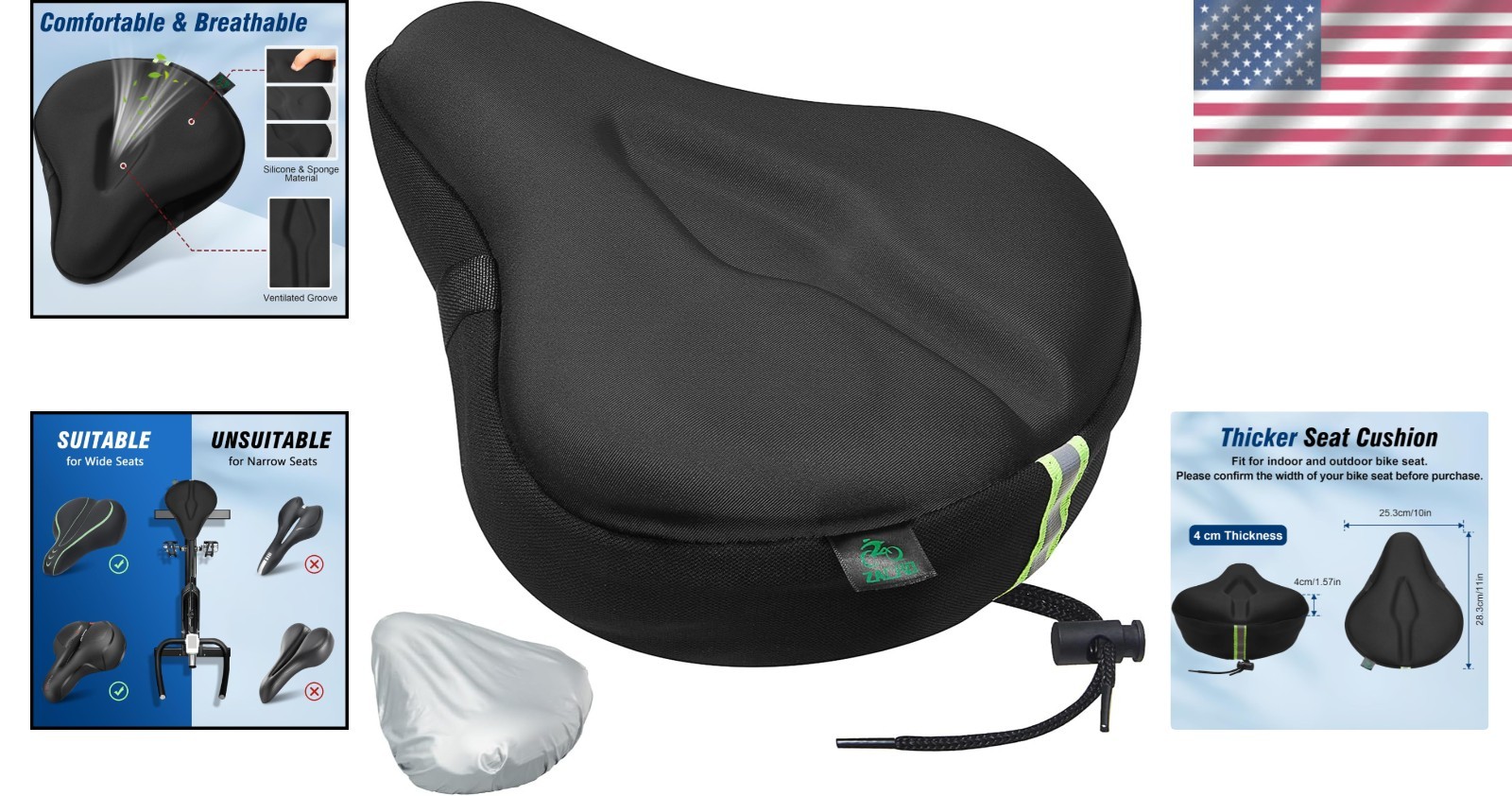 Gel Padded Bike Seat Cover – Extra Soft & Comfortable