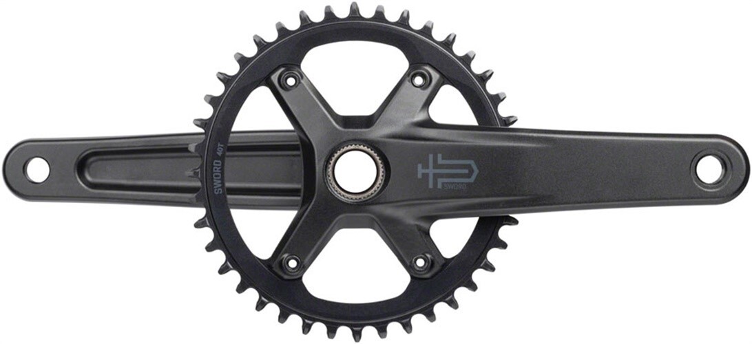 microSHIFT Sword 1x Crankset – 170mm, 10-Speed, 40t, 110 Asym BCD, 24mm Spindle