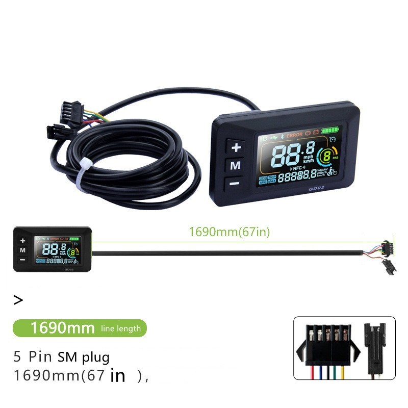 E-Bike Compatible GD02 Smart LCD Color Screen with User Friendly Design EBike.