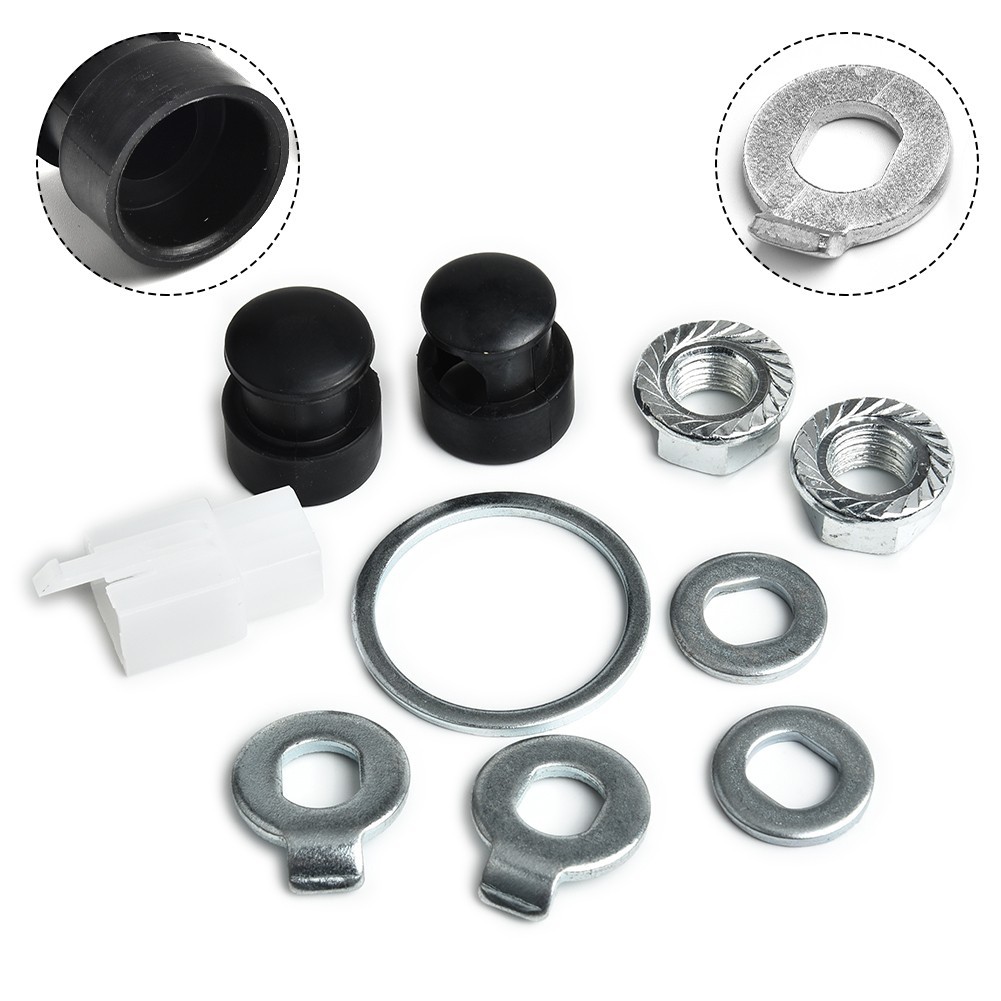 1 Set E-Bike Hub Motor Axle M12/M14 Lock Nut /Lock Washer /Spacer /Nut Cover New