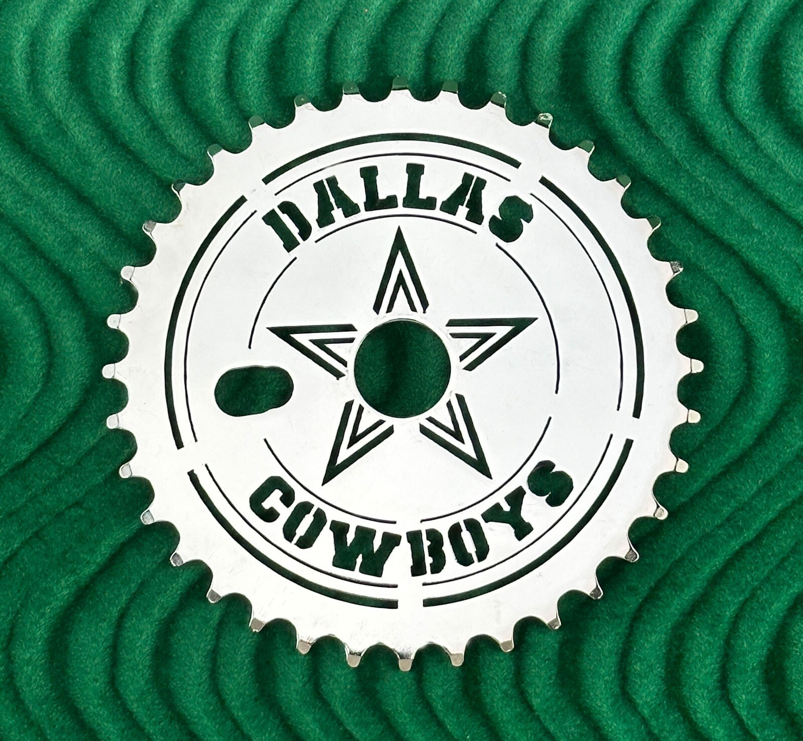 NEW! BICYCLE 36T LASER CUT DALLAS COWBOYS STYLE SPROCKET.
