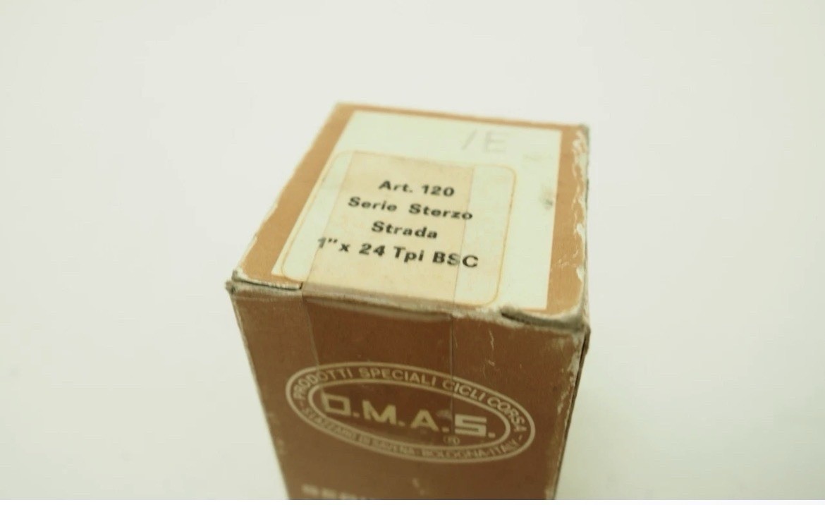O.M.A.S. Big Sliding 1″ TPI Art 120 Threaded Bicycle Headset Black Vintage w/Box