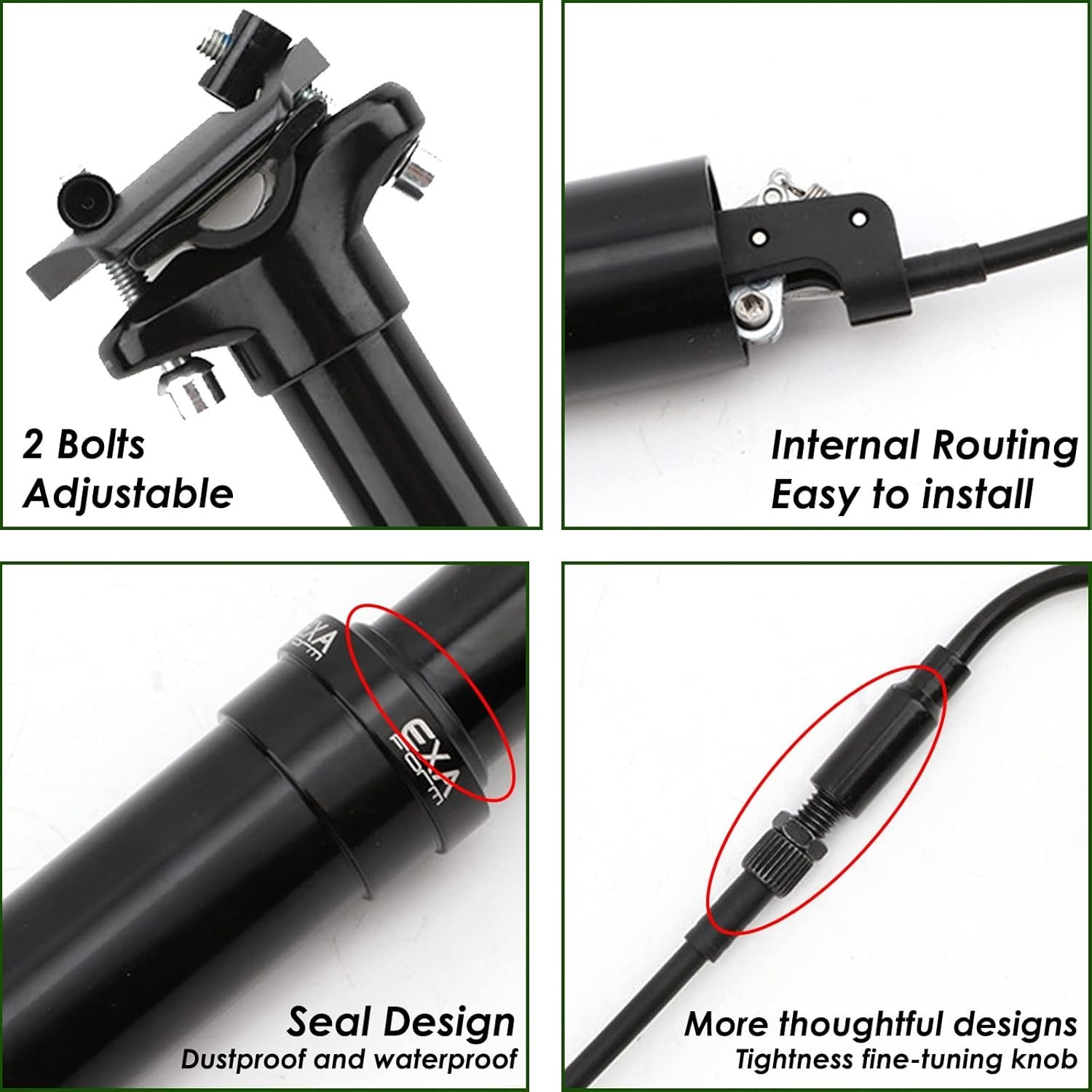 EXA Form 900i 30.9mm Dropper Post with Remote Lever and Cable Kit MTB/…