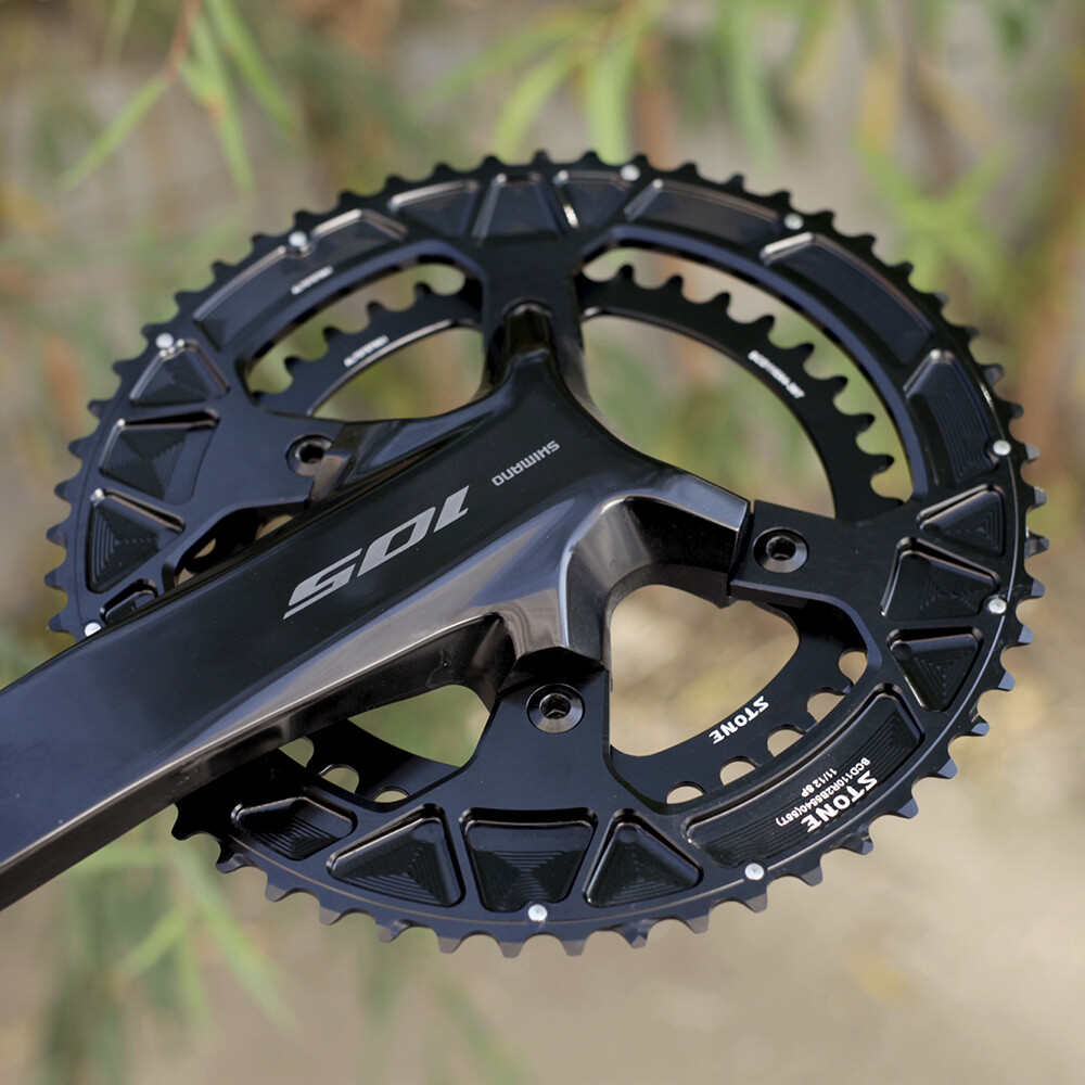 STONE Double Chainring BCD110 4 Arm for SHIMANO R7100 R8100 R9200 Road Bike Ring