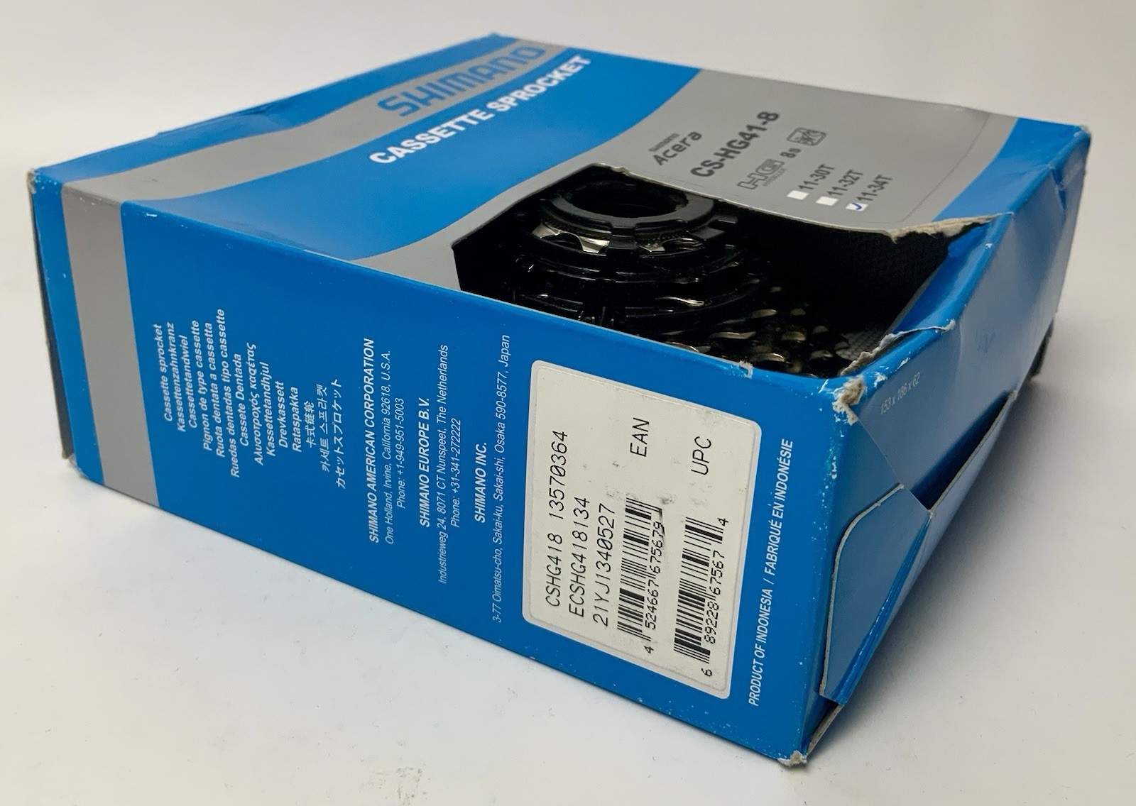 Shimano CS-HG41-8 Hyper Glyde 8-Speed 11-34T Cassette New Open Box.