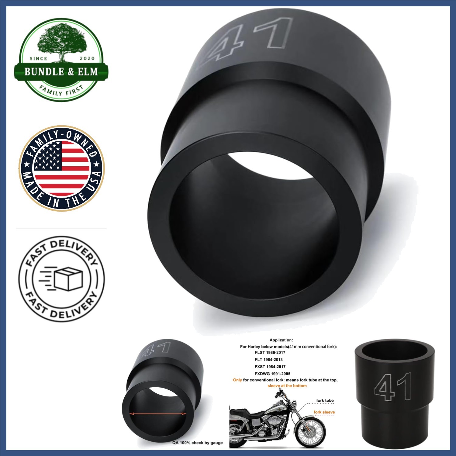 41mm Fork Seal Driver for Standard Motorcycle Forks, Durable Plastic Design