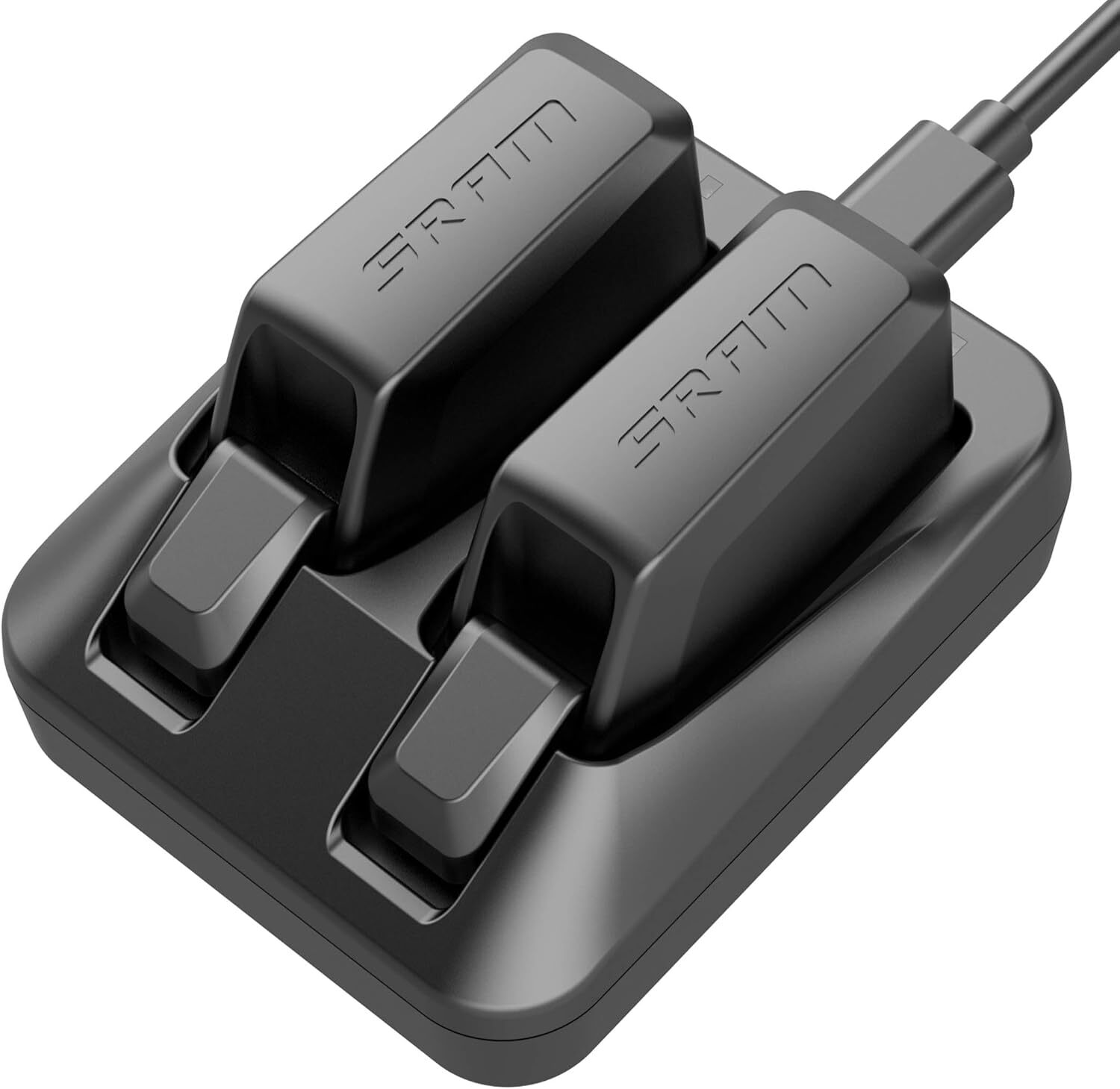 Dual-Port Charger for SRAM AXS/eTap Red Force Rival GX Eagle Battery, Both Batte