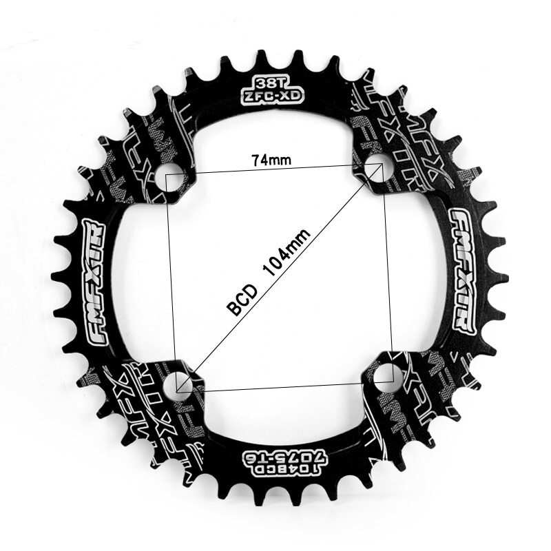104BCD MTB Round Narrow Wide Chainring Bike Chainwheel 30/32/34/36/38/40/42T