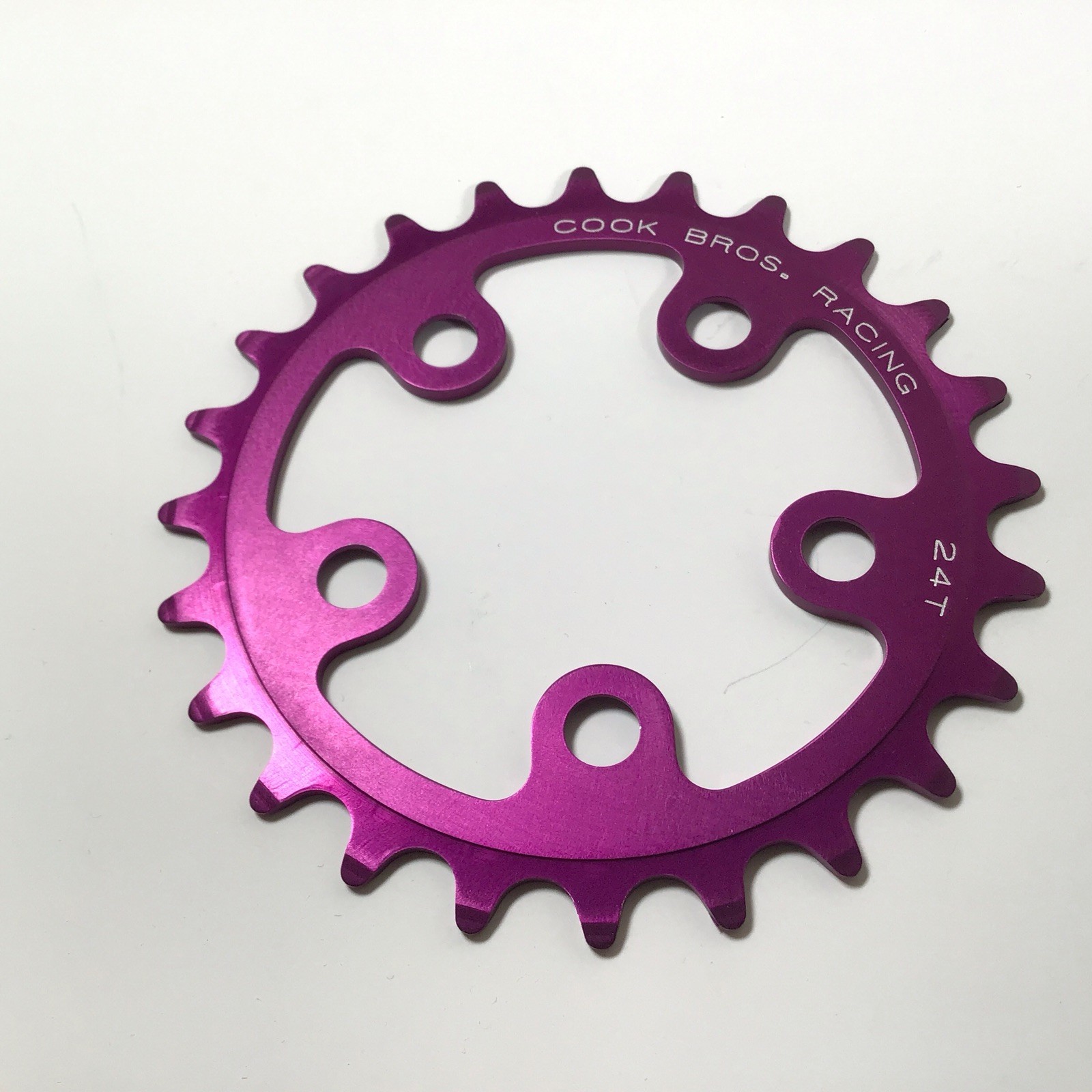 Cook Bros. Racing Inner Chainring 58mm BCD 24T 3DV Purple NOS Alloy Vintage MTB