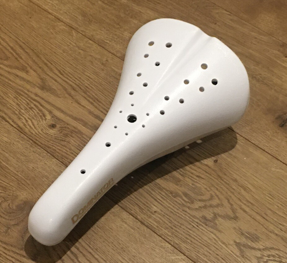 NEW WHITE Viscount Dominator BMX Bicycle Seat- Old School Hard Shell saddle