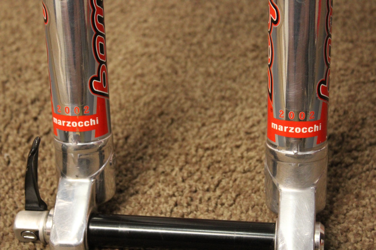 RARE 2002 MARZOCCHI Bomber Dual crown 200mm, 1-1/8” 26″, Downhill DH Fork MTB