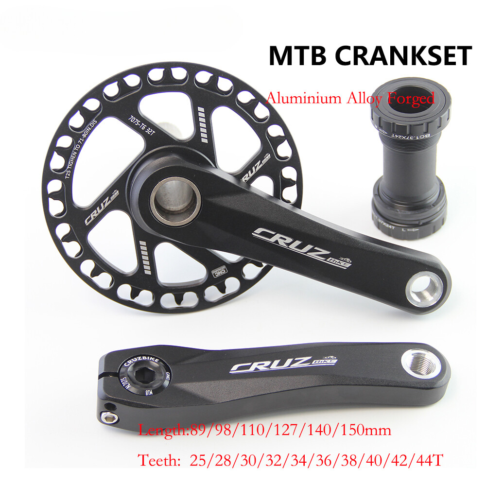 89/98/110/127/140/150mm Aluminum Alloy MTB Child Bike Crankset Single Chainwheel