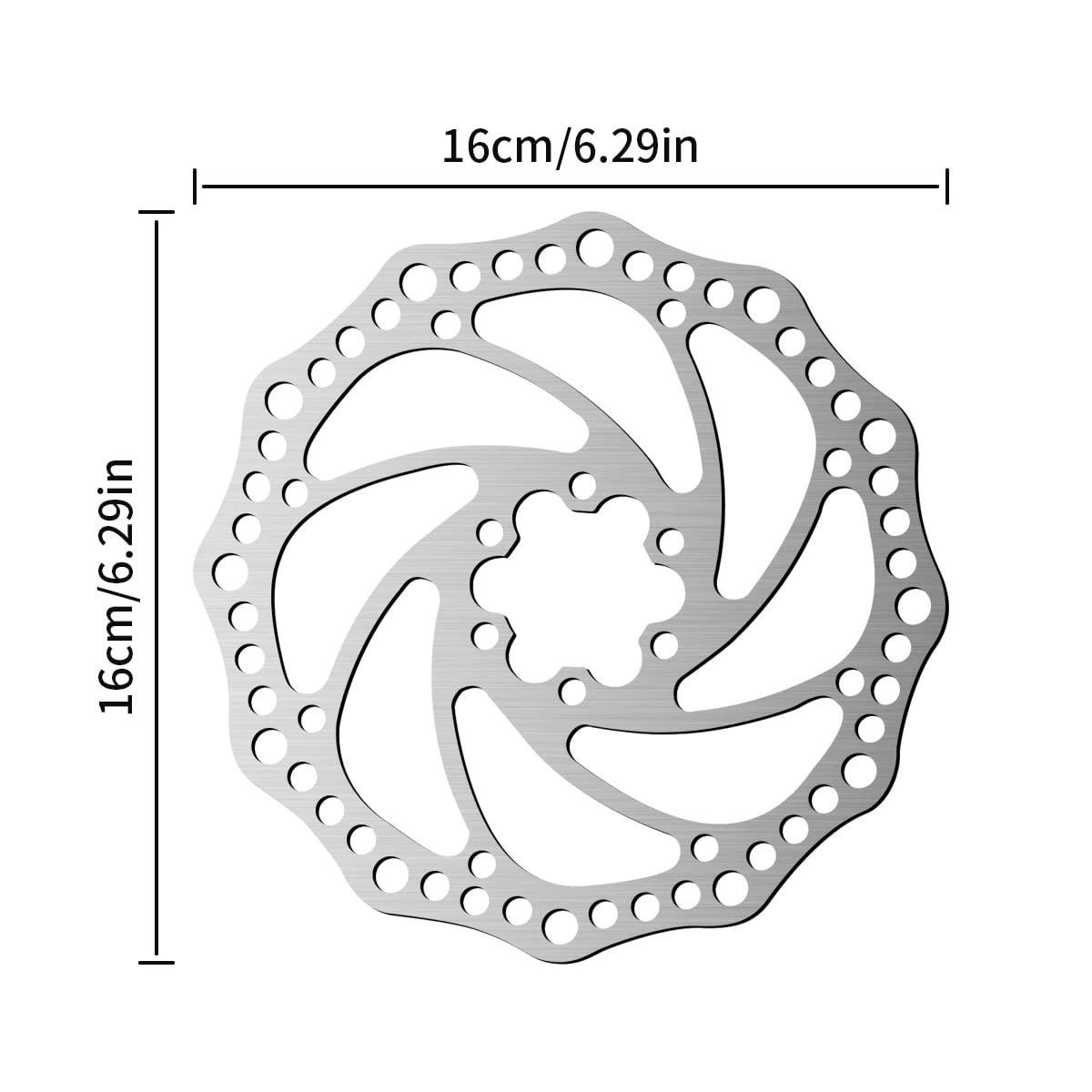 2Pcs 160mm Disc Brake Rotor Stainless Steel Bike with 6…