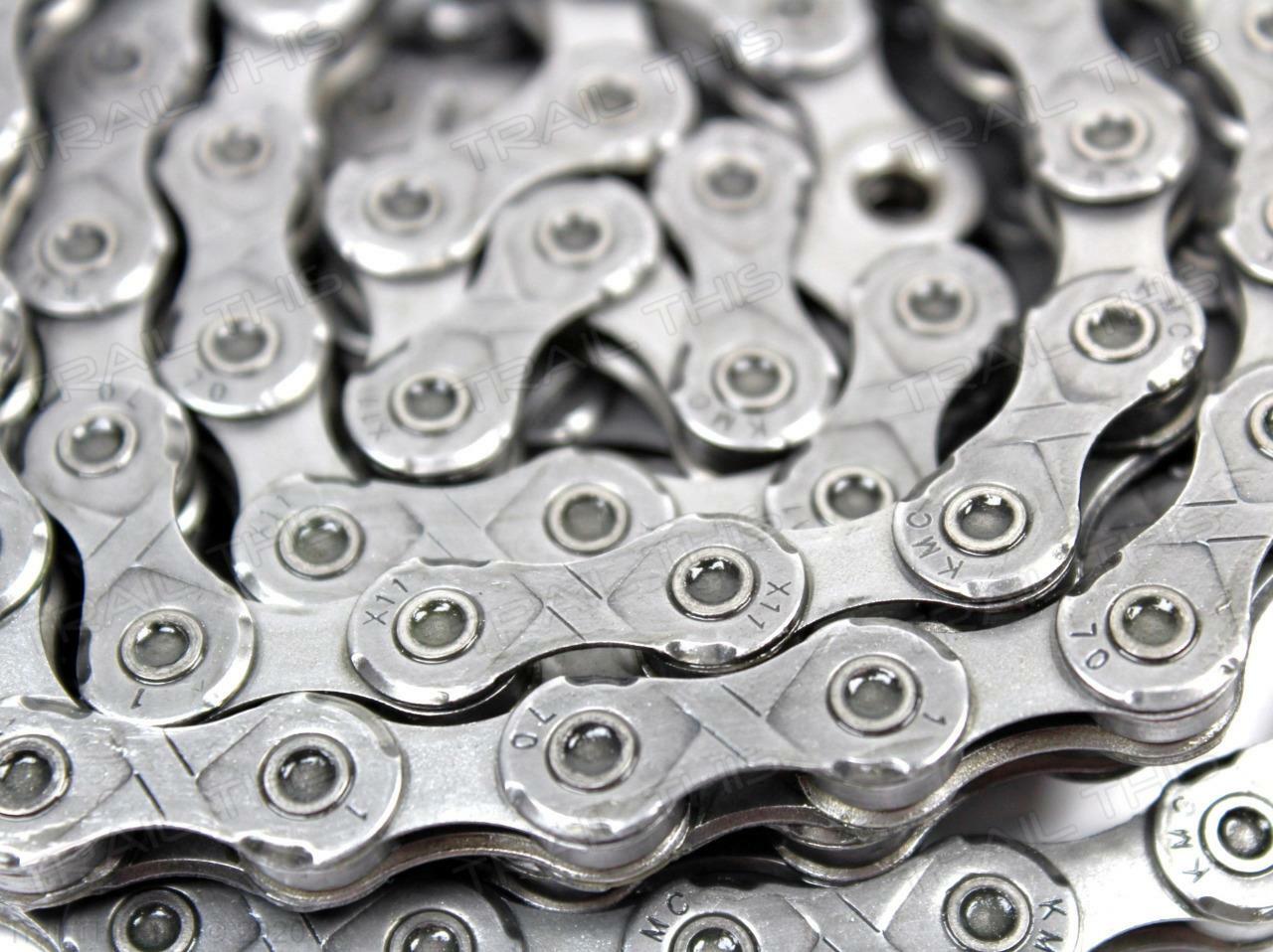 KMC X11 11-Speed 118L Bike Chain Gray Stretch-Proof fits Campy SRAM Shimano