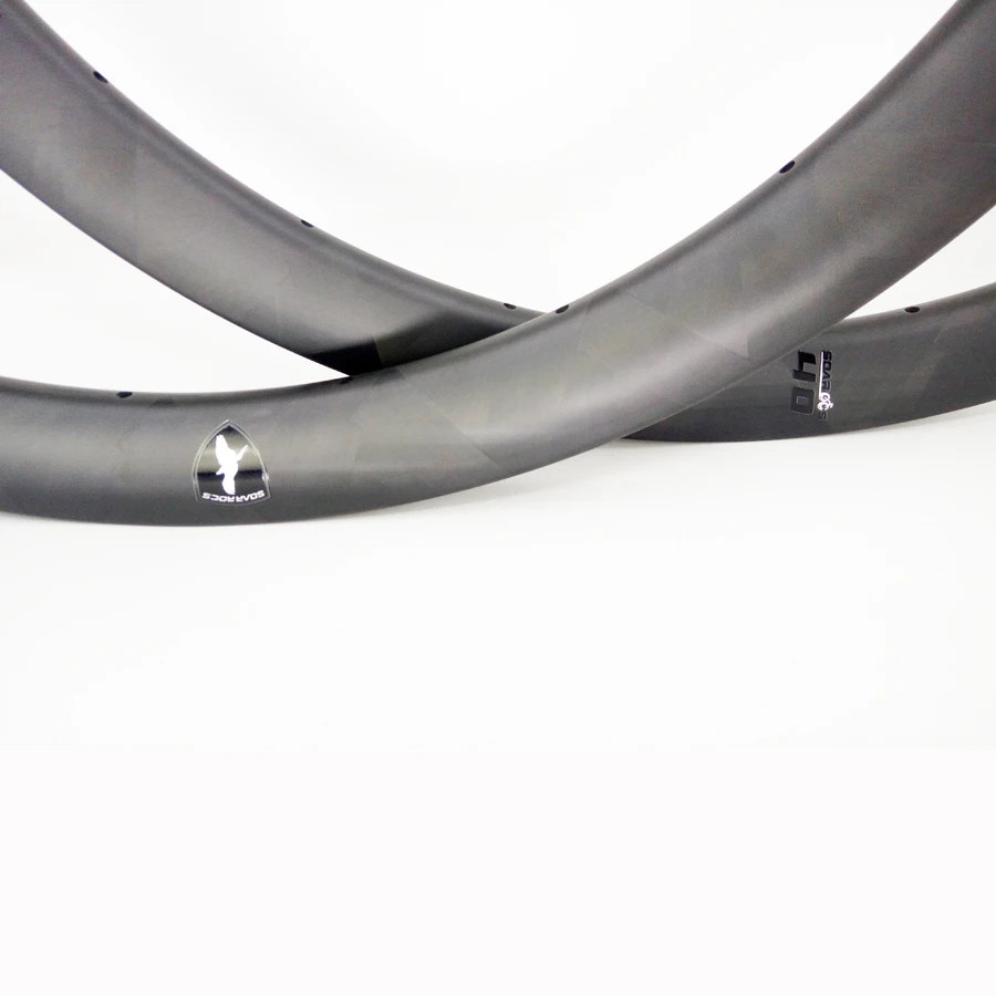 700C Carbon Rim 30/35/40/45mm Depth Hookless Tubeless Light Disc Brake Ring