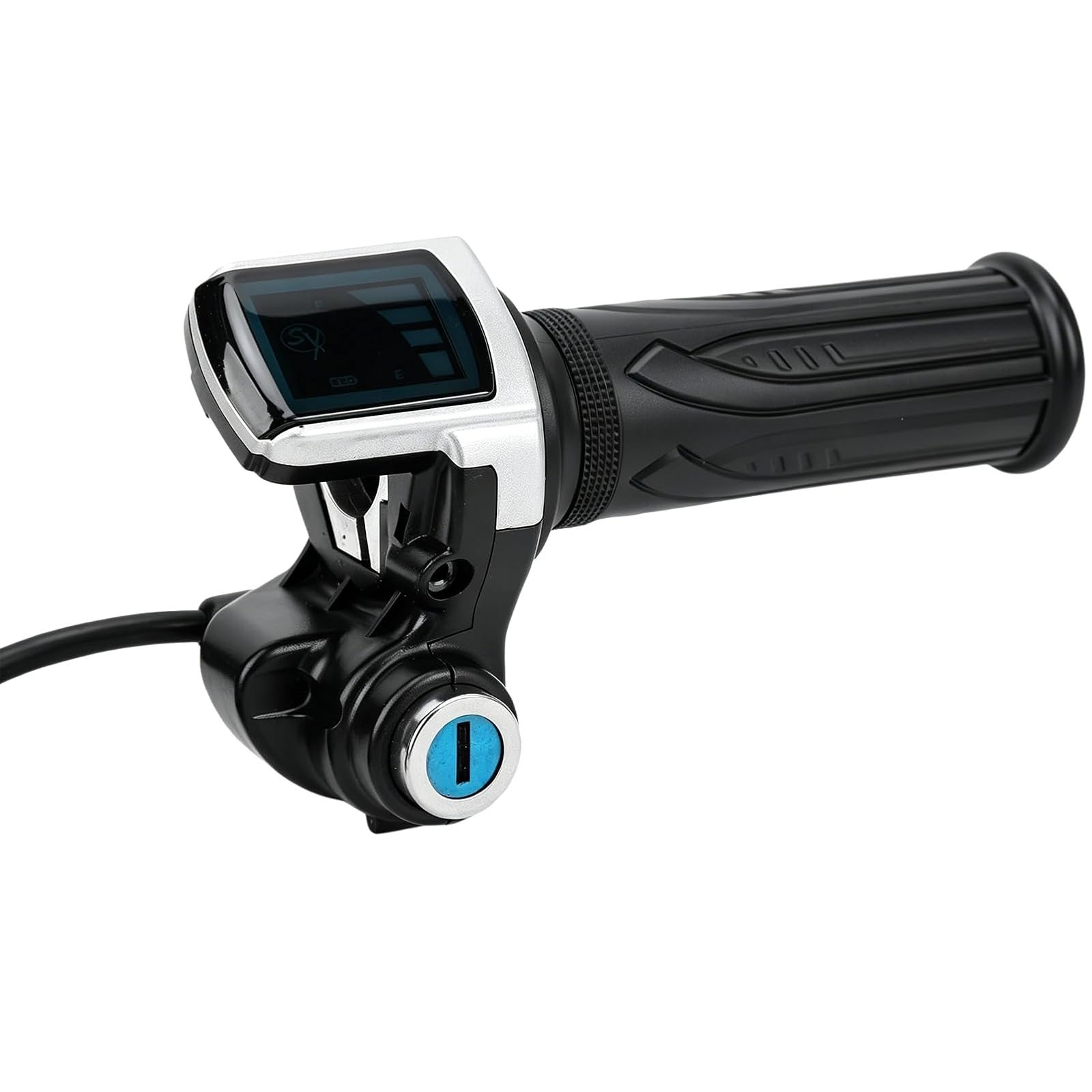 48V Twist Throttle for Electric Bikes with LED Display & Key Lock
