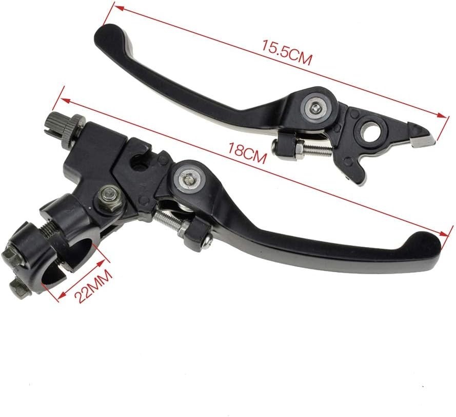22mm Ambidextrous Clutch Brake Lever for TTR & SSR Pit Dirt Bikes – Black Chrome