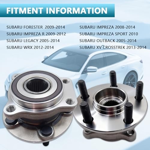 513303 Front Wheel Bearing and Hub Assembly w ABS Fit for 2005-2014 Pack 513303