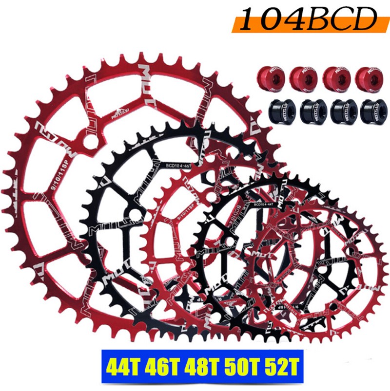 104BCD 40/42/44/46/48/52T MTB Bicycle Chainwheel MTB Bike Narrow Wide Chainring