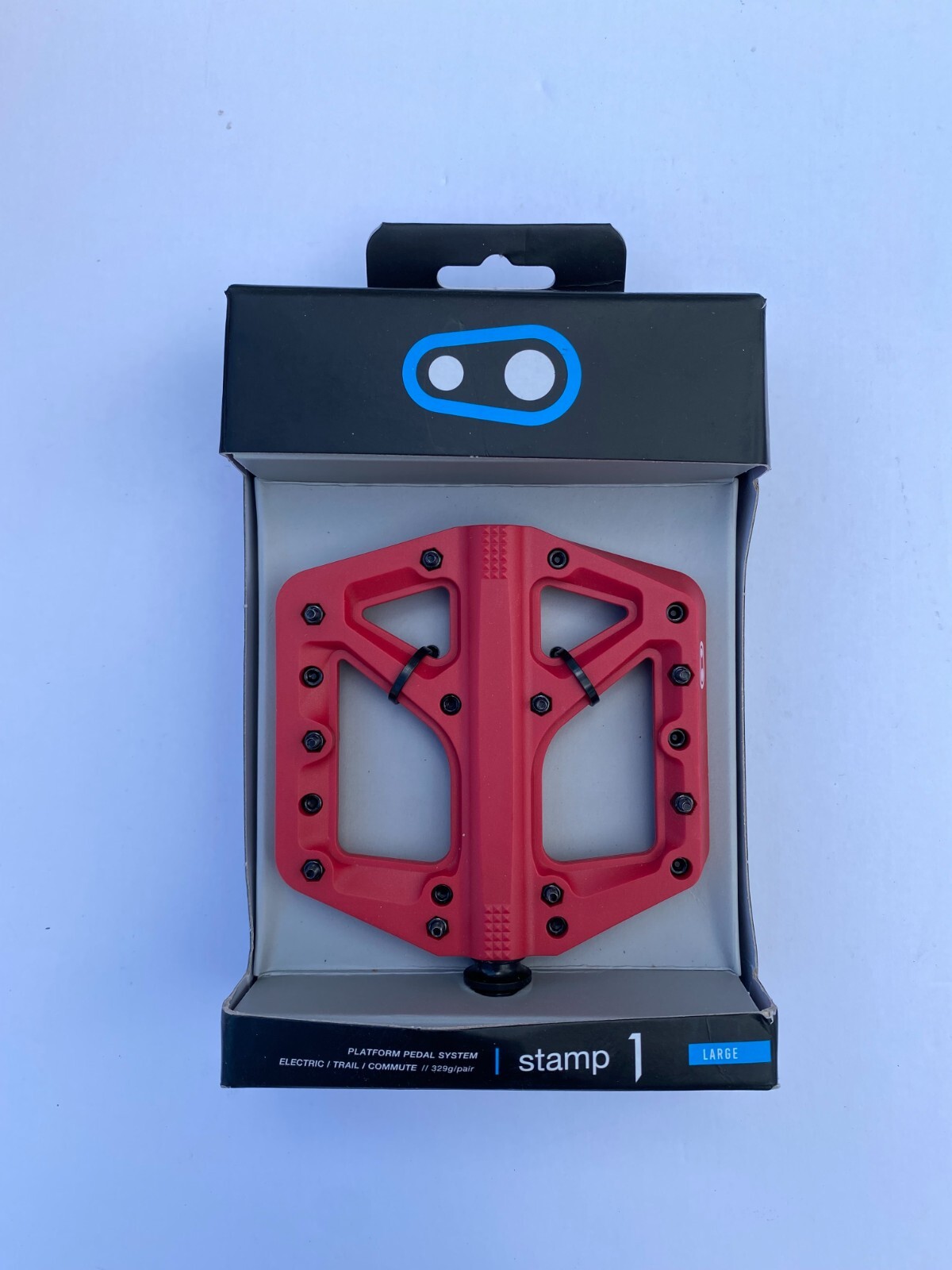 Cycling – Bicycle Crank Brothers Stamp 1 Large Platform Red Pedals 16268