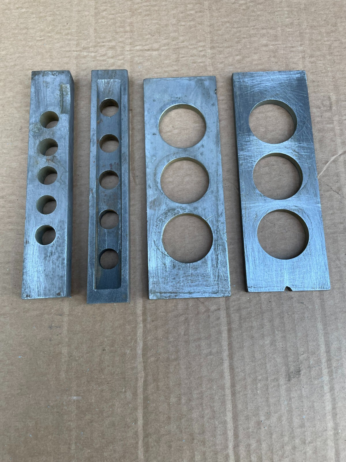Precision Steel Flat Bar, 2 Bars w/ 6 Holes , & 2 Bars w/ 3 Holes Each(4 PK)