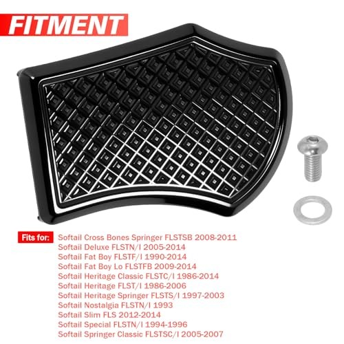 Foot Peg Pad Brake Pedal for Harley Touring Road King Road Glide Street Black