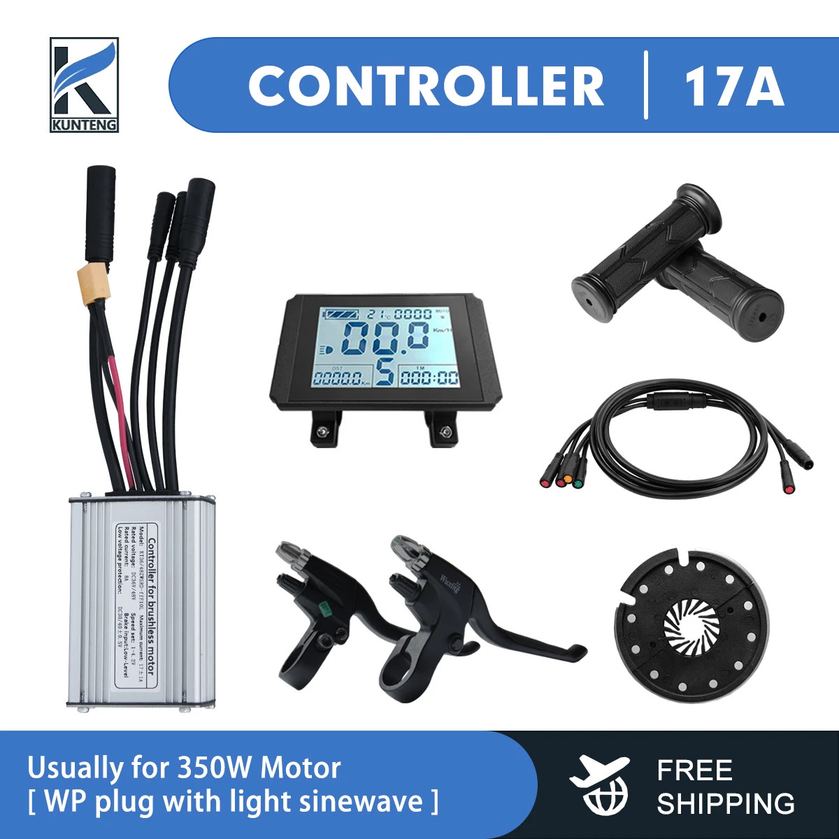 36V/48V 15-30A Waterproof Controller for Electric Bike with Light Function