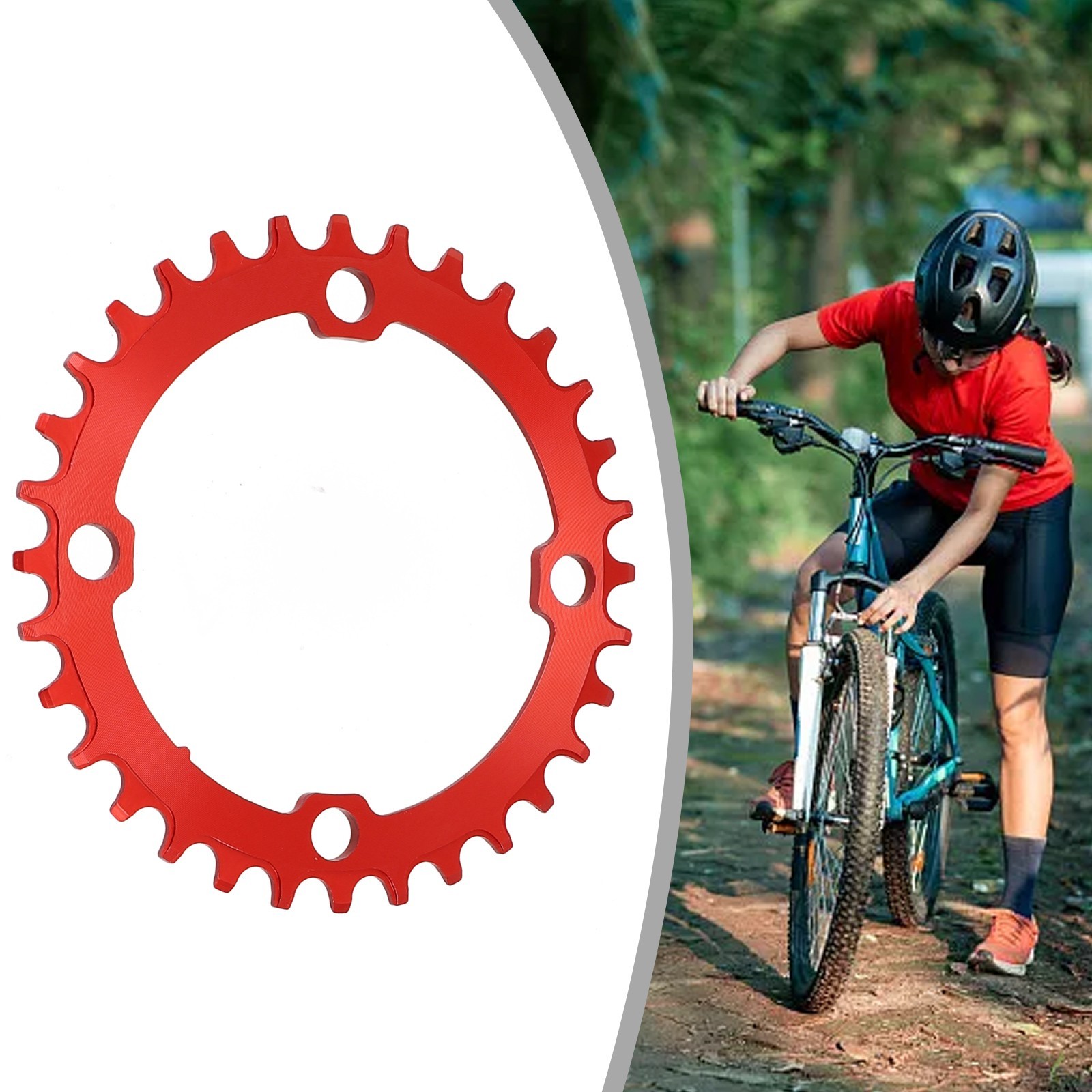 SNAIL Bearing Narrow Wide 1pc Bicycle Chainwheel Round Oval Disc Bike Cycling