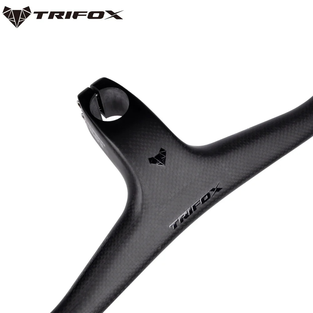 Angle-17° MTB Bicycle One-shaped Integrated Handlebar Stem 3K Matte 600-800mm