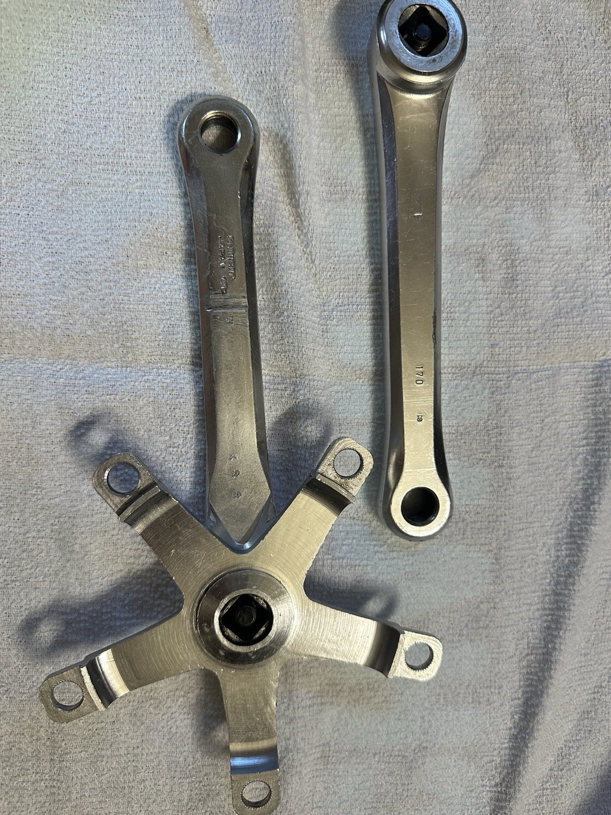 Shimano 600 Arabesque 170mm Square Taper Cranks, 130 BCD