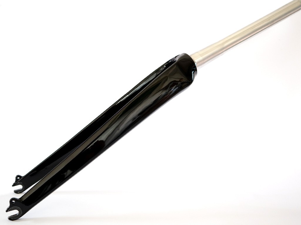 1-1/8″ to 1-1/4″ Road Bike Carbon 700C Tapered Fork Black 580g
