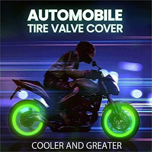 20Pcs Fluorescent Tire Valve Caps, 2026 Glow in the Dark Tire Valve 20Pcs Green