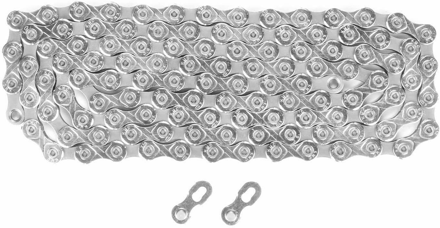 X10-116L, NP/BK 10 Speed Bicycle Chain, Silver, 0.5 Inches X 0.39 Inches (014)