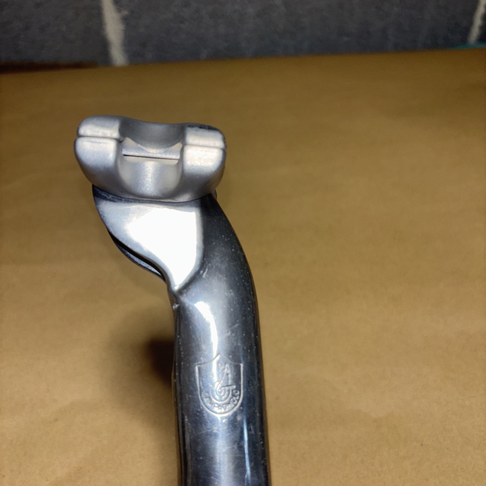 Campagnolo C Record Aero Engraved Crest Logo Seatpost 1980’s 20cm long