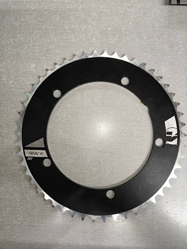 Vision Track Chainring – 50t, 144BCD, 5-Bolt, Black *OPEN BOX*