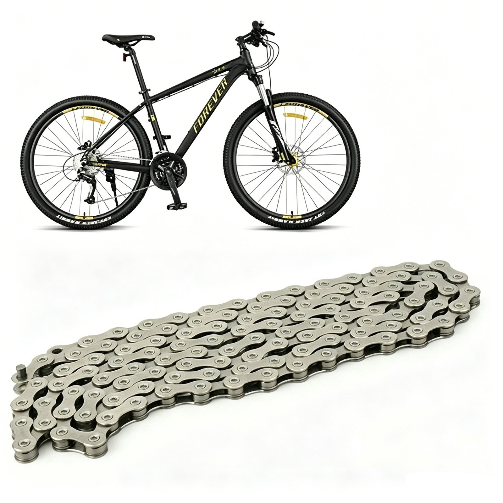 Shuimao CN-HC40 6/7/8-Speed 116 Link Chain for 18/21/24-Speed MTB/Road Bike