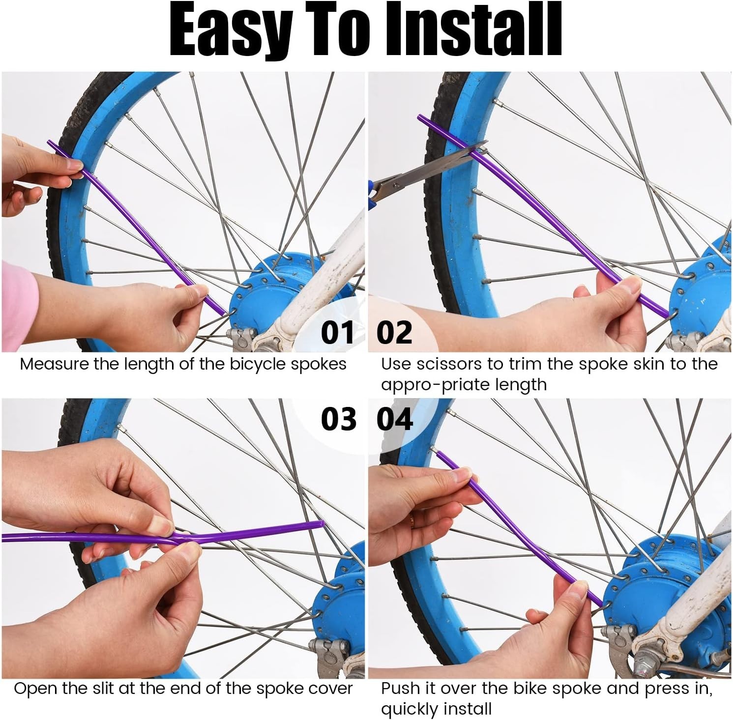 Bike Spokes, 160 Pcs Spoke Skins, 10 Mixed Colors Bike Spoke Covers, Dirt Bik…