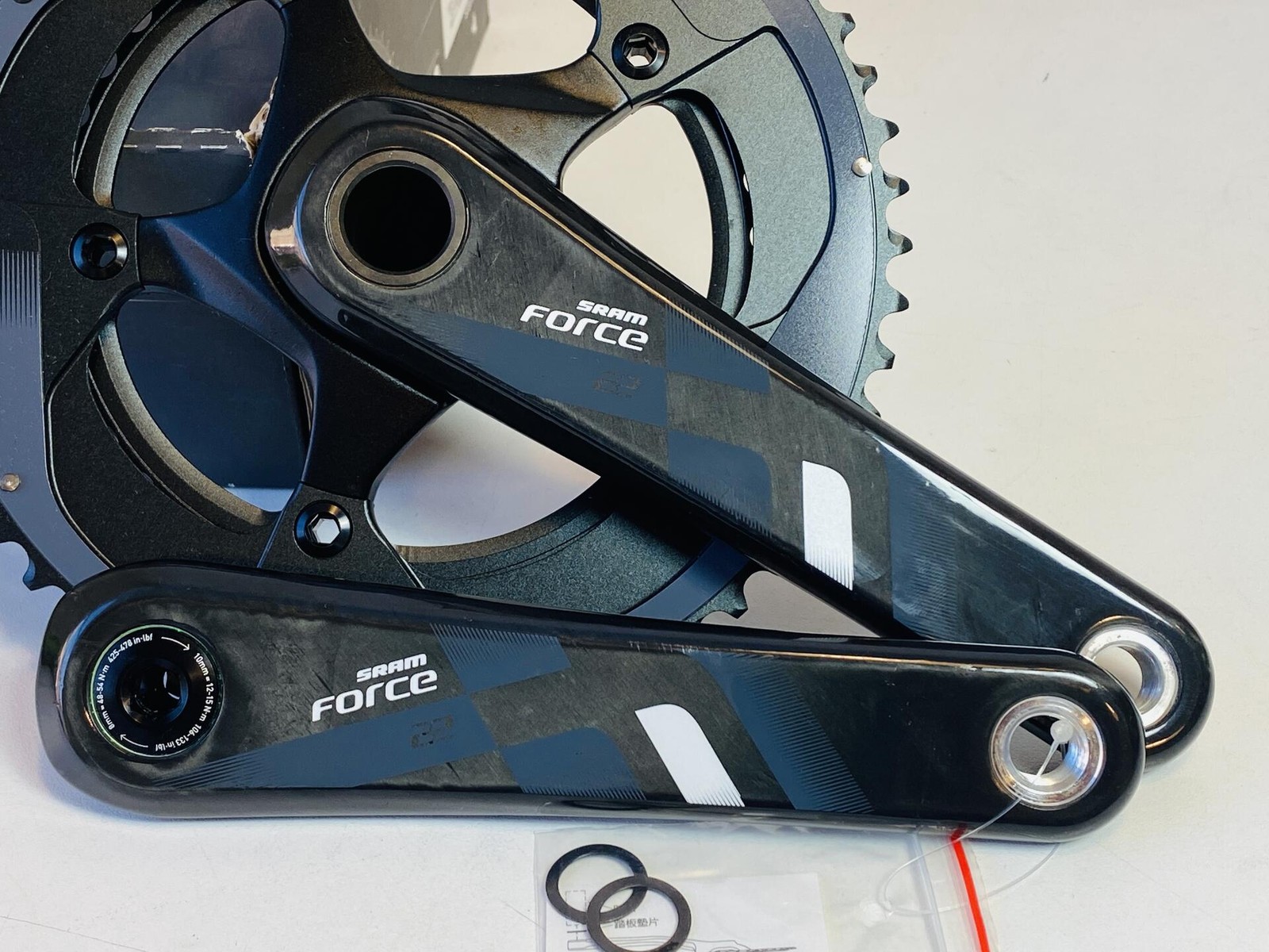 SRAM Force 22 Carbon Fiber 2x11s 172.5mm GXP Crankset 53/39t NOS w/o BB
