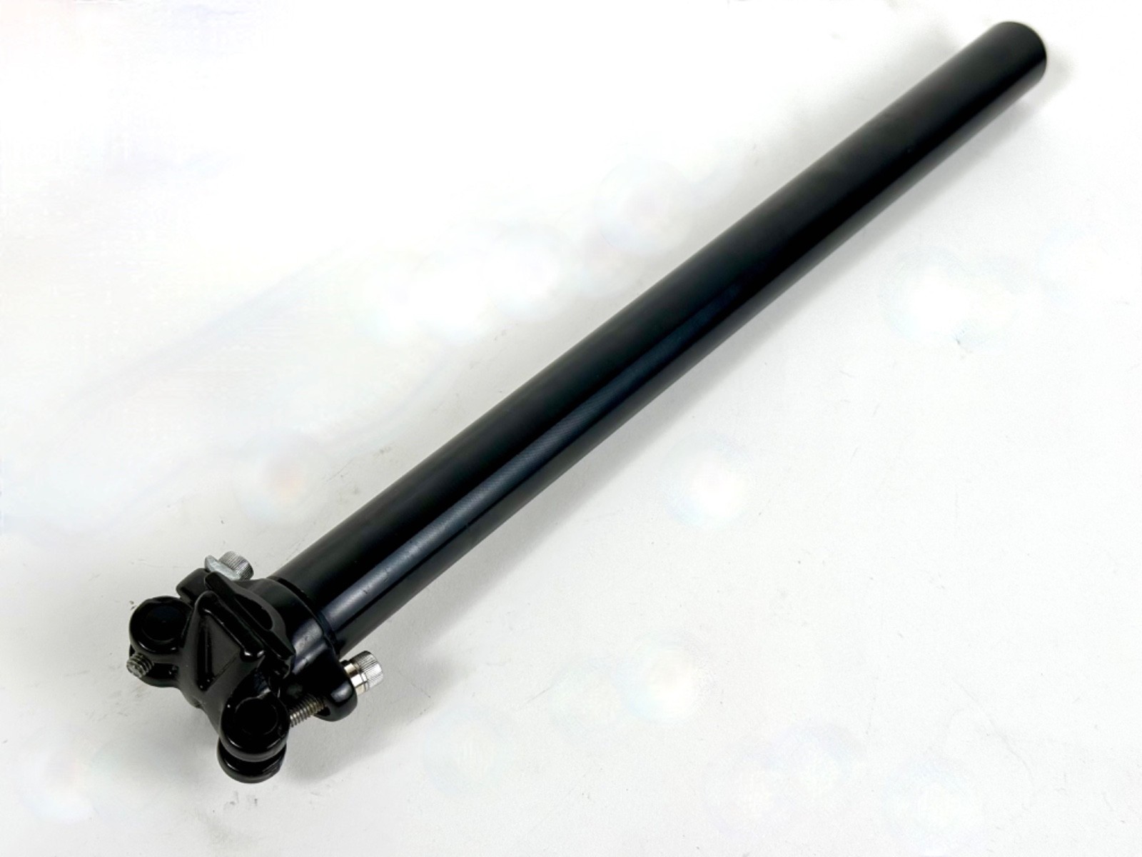 Kalloy Seatpost 28.6mm 400mm Zero Setback Black 2-Bolt Mountain Bike MTB Bicycle