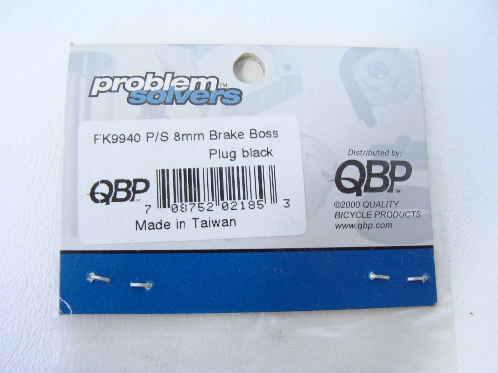 ~ New Pair QBP Problem Solvers 8mm Brake Boss Plug Black M8x1.25 Pair FK9940 ~