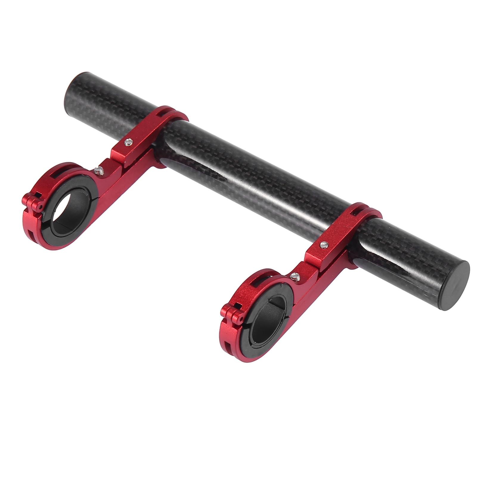 Bicycle Aluminum Alloy Handlebar Extension Bracket Carbon Fiber Pattern Red