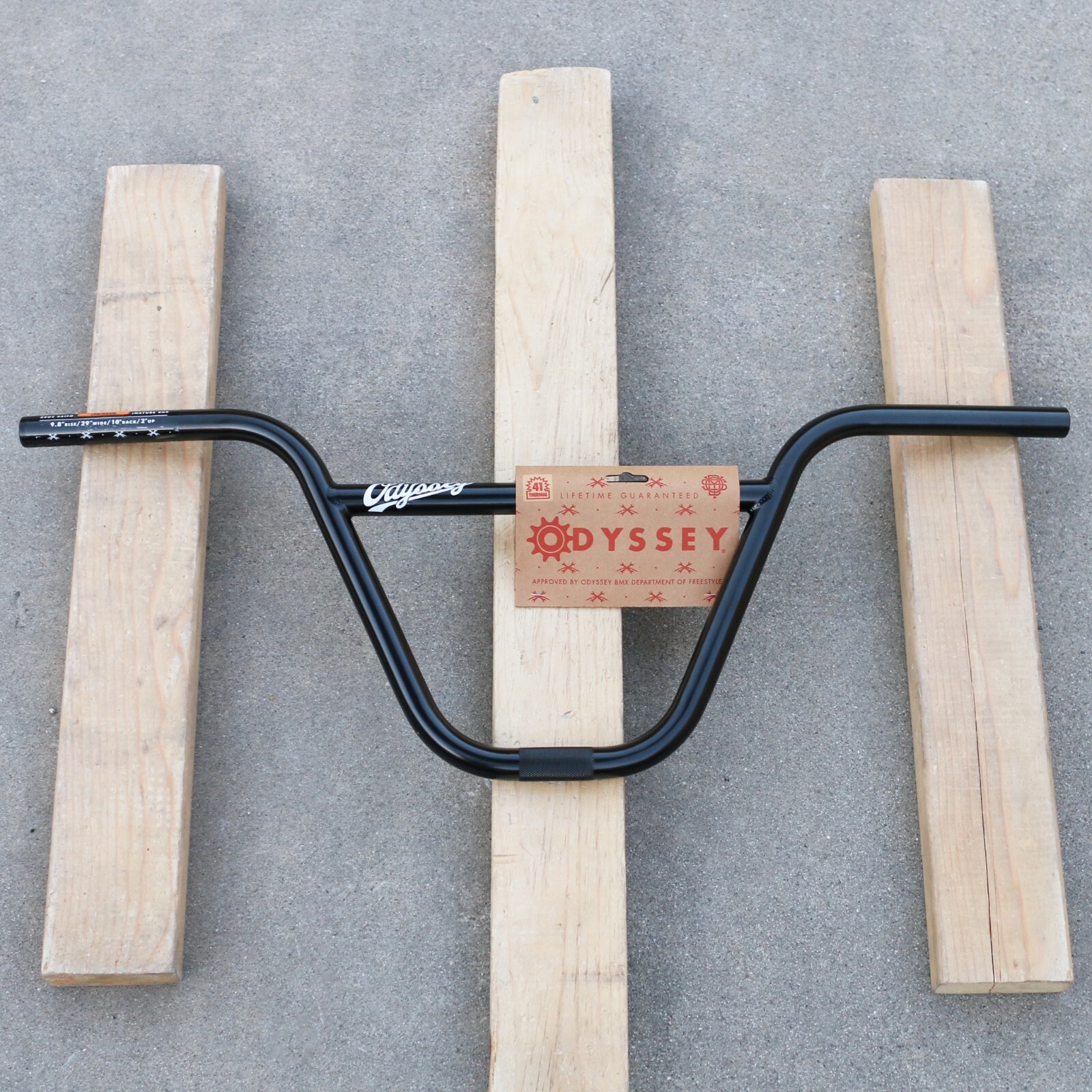 ODYSSEY BMX BIKE BROC HANDLEBAR 9.8″ RISE BLACK BARS
