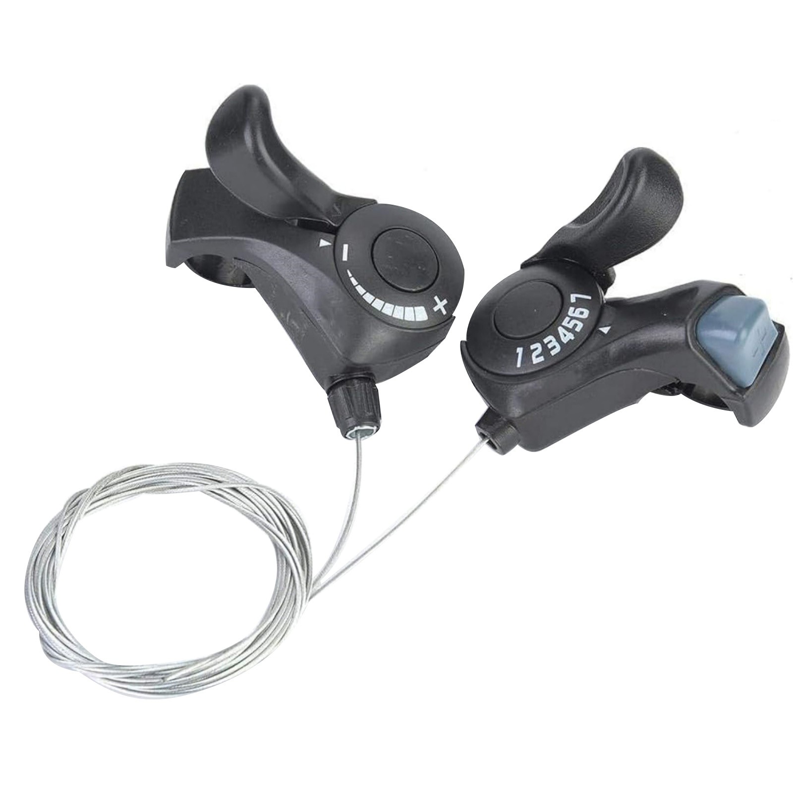 21-Speed MTB Shifters Set Aluminum Alloy w/Thumb Button Lever Control 3×7 Gears